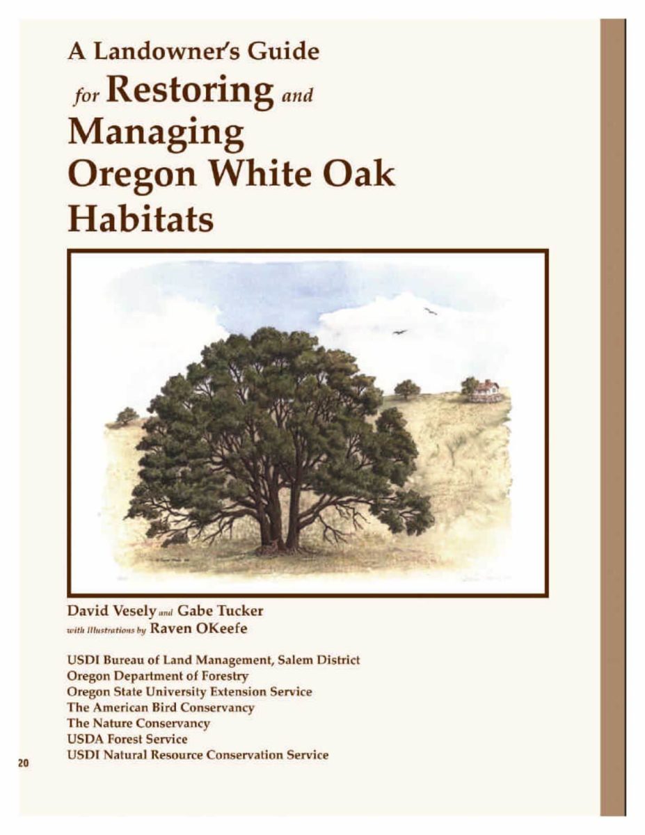 A Landowner's Guide for Restoring and Managing Oregon White Oak Habitats