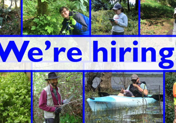 We're hiring text over photo collage of people working in natural settings