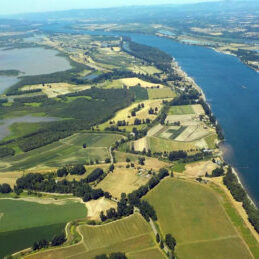 Aerial view of Sauvie Island, Oregon